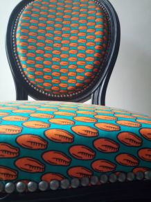 Fauteuil médaillon wax cabosse de cacao