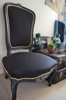 Fauteuil Louis Philippe black &amp;amp; gold