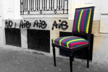 Fauteuil médaillon Jacob imprimé Wax