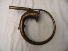 Ancien Klaxon voiture vélo à poire en cuivre