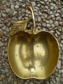 vide  poche , pomme  en laiton , vintage