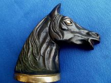 Décapsuleur tête de cheval en métal, vintage