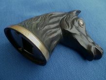 Décapsuleur tête de cheval en métal, vintage