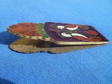  presse-papier ancien en laiton émaillé