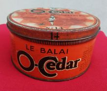 Jolie boite en tôle publicitaire O-Cedar 