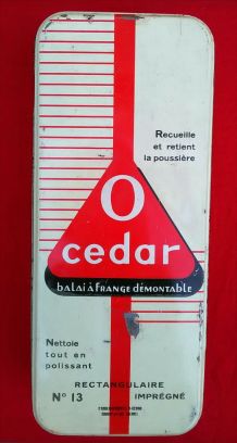 Jolie boite publicitaire en tôle O-Cedar n°13 (vide)