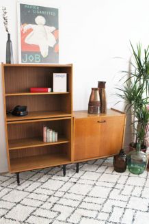 Meuble bibliothèque vintage 1950/60's style Pierre Guariche