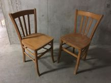 Paire de chaises bistrot années 60