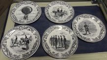 Serie d'assiettes Creil &amp;amp; Montereau