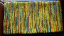 Couverture tricotée pour panier d'un animal