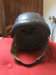 Casque bol vintage cuir 56 CM