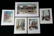 "Le Piéton de Paris" - 10 lithographies signées