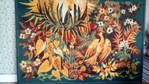 Tapisserie ancienne les oiseaux de Paradis