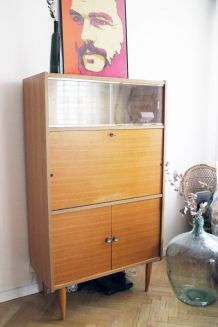 Secrétaire vintage style scandinave 60's pieds compas