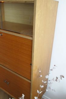Secrétaire vintage style scandinave 60's pieds compas