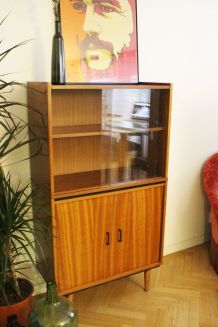Meuble bibliothèque vitrine vintage 50's style P. Guariche