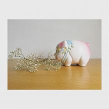 Tirelire porcelaine cochon 