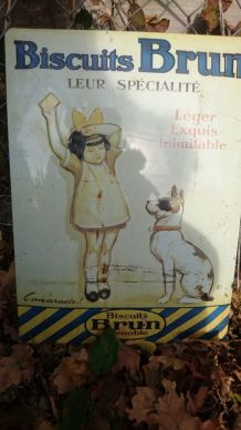 Plaque publicitaire en tolle