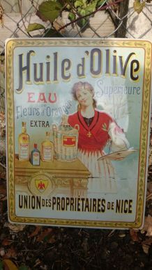 Plaque publicitaire en tolle