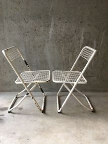 2 chaises métal pliantes Federico Giner