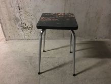 Tabouret en formica années 70