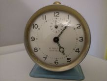 réveil vintage bleu Mr Malvezin - Monsalvy années 70