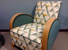 Lot de 2 fauteuils art deco années 50 entièrement restaurés