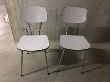 Paire de chaises en formica années 60