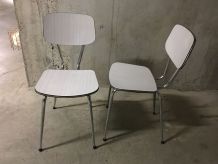 Paire de chaises en formica années 60