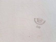  petit plateau ancien en faïence craquelée  tchécoslovaquie