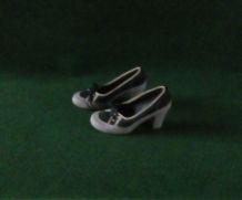 Escarpins bleu marine et gris taille 37