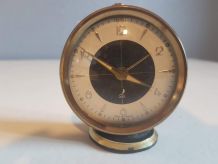 petit réveil Jaz noir et doré vintage qui fonctionne