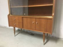 Meuble vitrine vintage pieds compas 1960's
