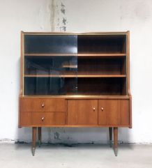 Meuble vitrine vintage pieds compas 1960's