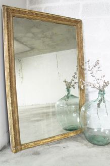 Grand miroir doré vintage  doré années 60