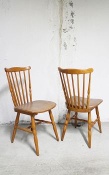 Série 6 chaises Baumann vintage "Tacoma" estampillées 60's