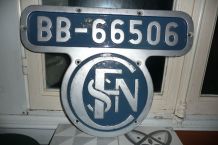Plaque fronale locomotive SNCF bleue