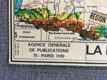 Carte géographie ancienne Paris La France par régions