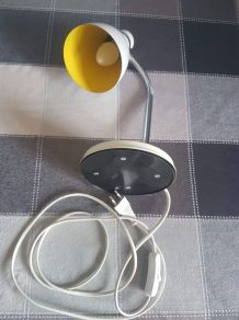 lampe de bureau blanche des années 80 