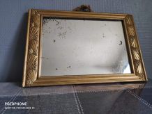 ancien miroir art déco, cadre en bois doré
