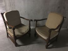 Paire de fauteuils bohèmes