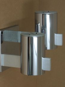 Applique murale double chromée