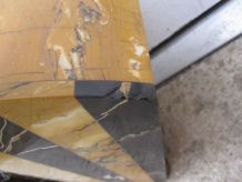 pendule en marbre panier bronze art déco