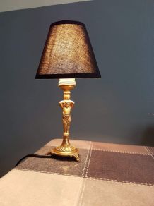 lampe de table ancienne angelot en laiton