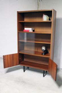 Meuble bibliothèque vitrine vintage 1950's style P. Guariche