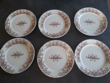 6 assiettes a dessert Sarreguemines modèle Jeannette