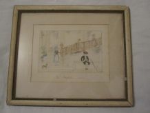 ancien cadre le Vestibule 1910