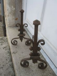 ancienne paire de chenet