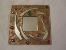 miroir incrustation vintage