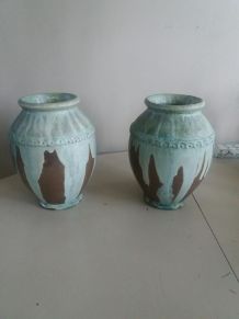 Une paire de vases Greber
